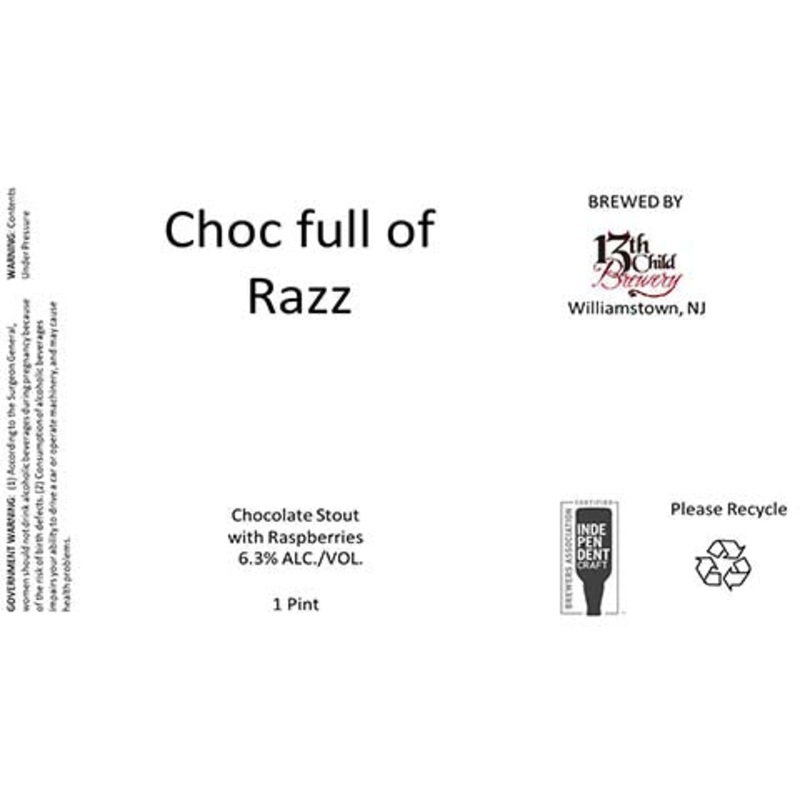 13th Child Choc Full of Razz Chocolate Stout