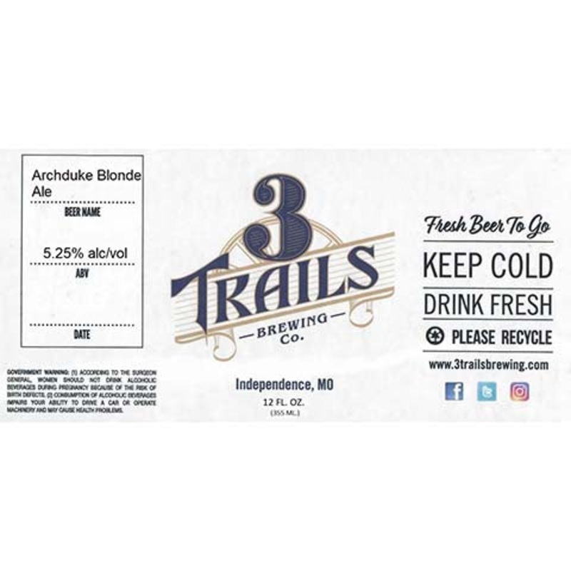 3 Trails Archduke Blonde Ale