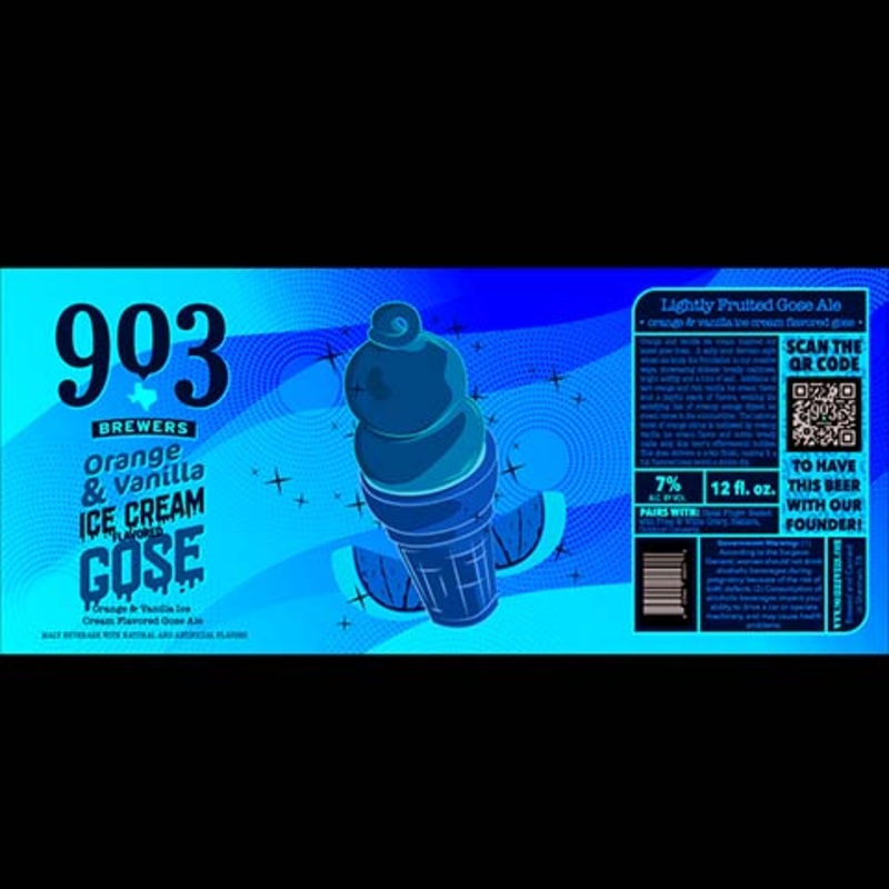 903 Brewers Lightly Fruited Gose Ale (Orange, Vanilla Ice Cream)