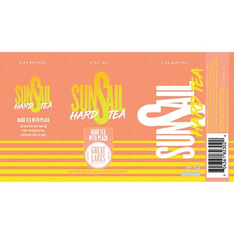 Great Lakes Sunsail Peach Hard Tea